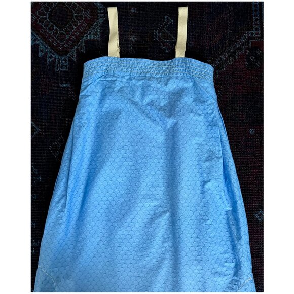 NWOT Odeeh Square Neckline Tent Midi Dress | Size XS US 2 DE 34 | Blue Scallop - Picture 6 of 9